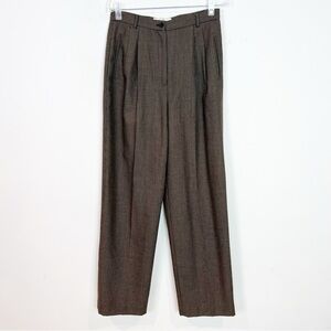FIRST ISSUE BROWN BLACK HERRINGBONE STRAIGHT DRESS PANTS WOMENS SZ 10